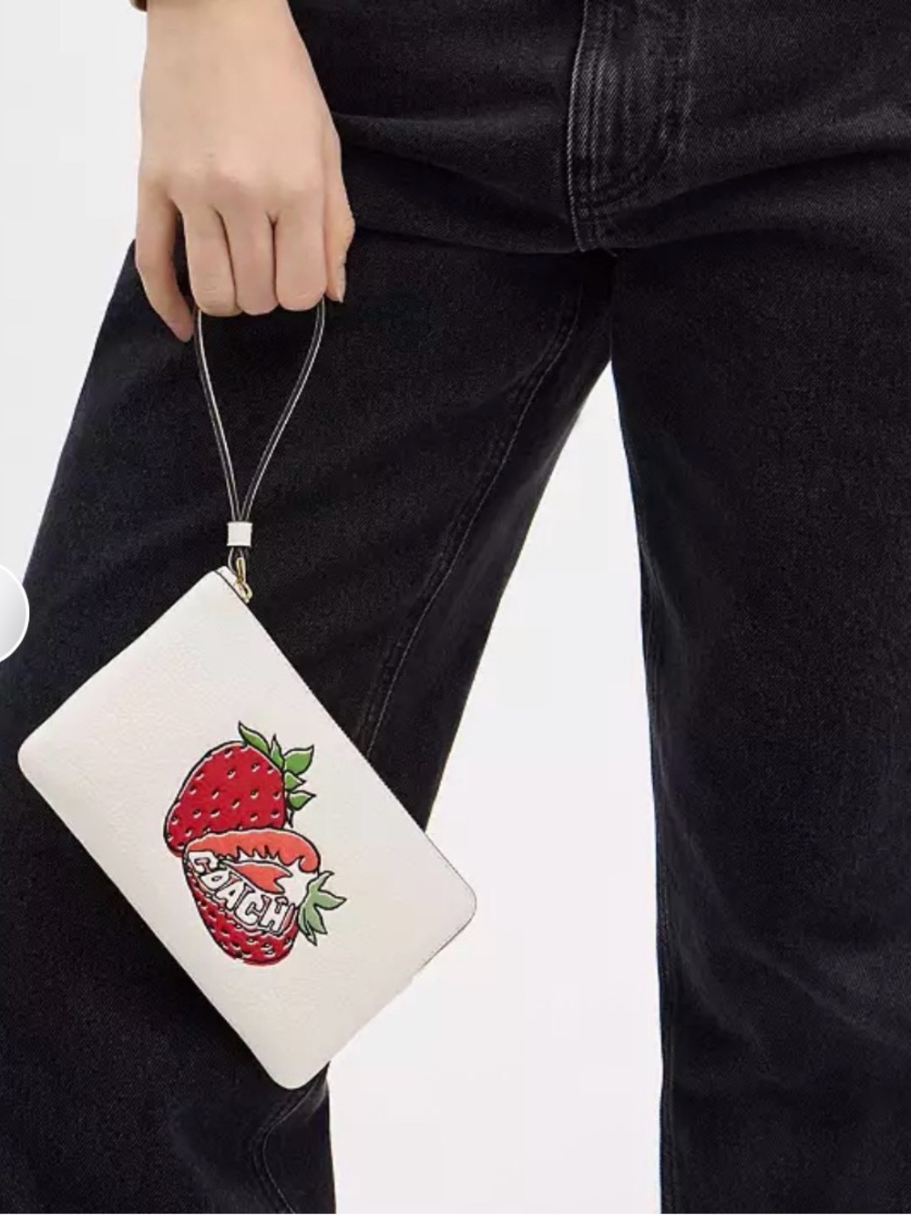 Coach Large Corner Zip Wristlet
With Strawberry Graphic. New no tag